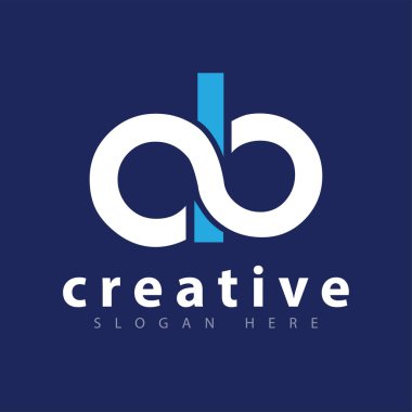 DB ilk harf logo simge vektör şablon