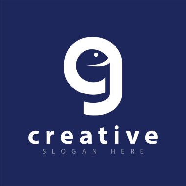 g harfi emoji logo simge vektör şablonu