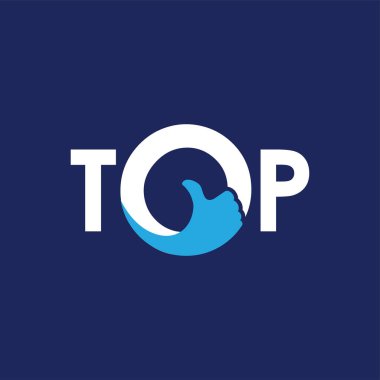 En iyi ilk harfi başparmak logo simge vektör şablonu ile