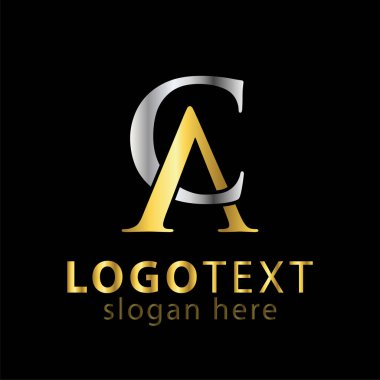 CA ilk harf logo simge vektör şablonu