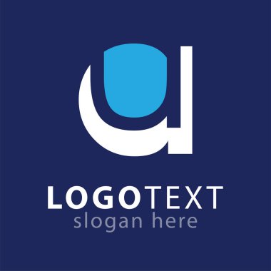 Au ilk harf logo simge vektör şablonu