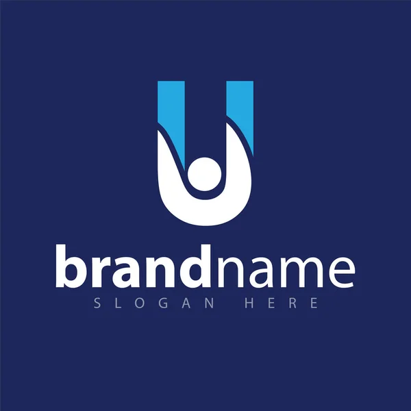 u harfi ile insanlar logo simge vektör şablonu