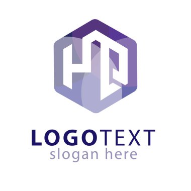 Y Q ilk mektup altıgen logo vektör