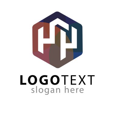 Y Y ilk mektup altıgen logo vektör