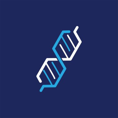 DNA çizgi tıbbi logo simge vektör