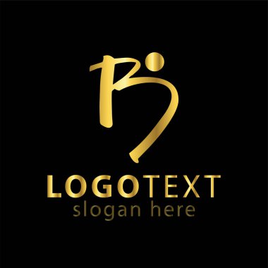 R harfi insanlar logo simge vektör şablonu