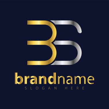 BS ilk harf logo simge vektör şablonu