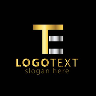 Te ilk harf logo simge vektör şablonu