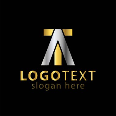 İlk harf logo simge vektör şablon