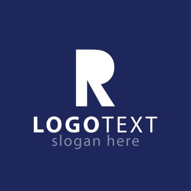R harfi logo simge vektör şablonu