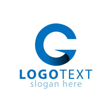 G harfi Logo simge vektör şablonu