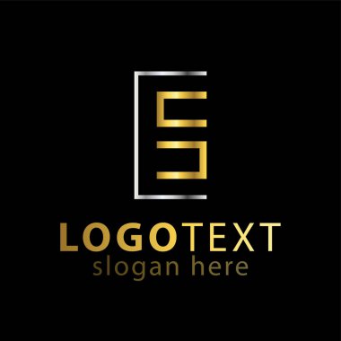 CS ilk mektubu satırı logo simge vektör şablonu