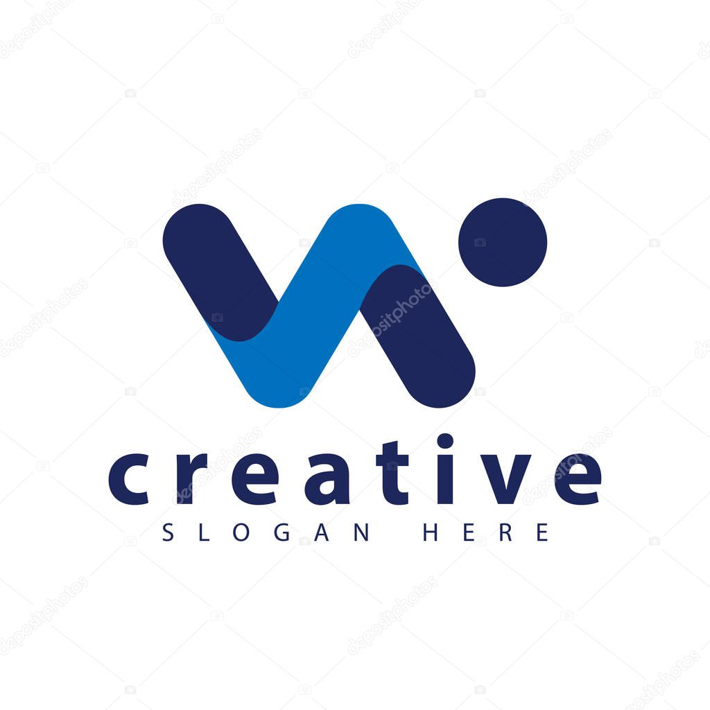 W letter logo icon vector template