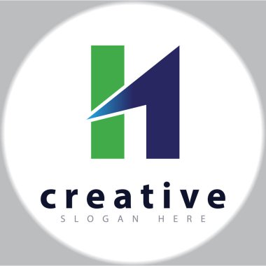 H harfini oku Logo vektör şablonu