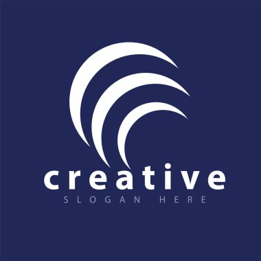 Soyut sinyal logo simge vektör şablonu