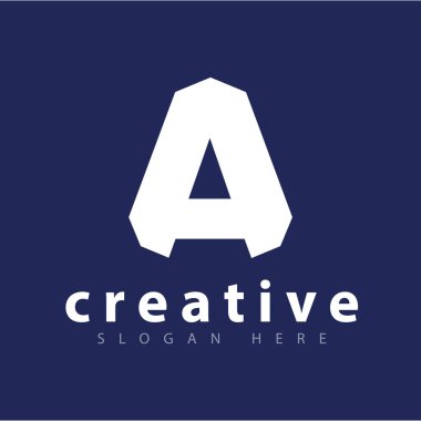 Mektup altıgen logo tasarım vektör şablonu