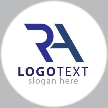 RH ilk mektup logo simge vektör şablonu
