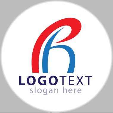 RH ilk mektup logo simge vektör şablonu