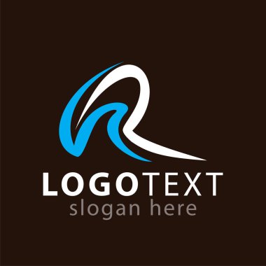 RH ilk mektup logo simge vektör şablonu