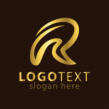 RH ilk mektup logo simge vektör şablonu