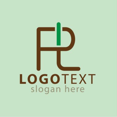 R L ilk mektup logo simge vektör şablonu