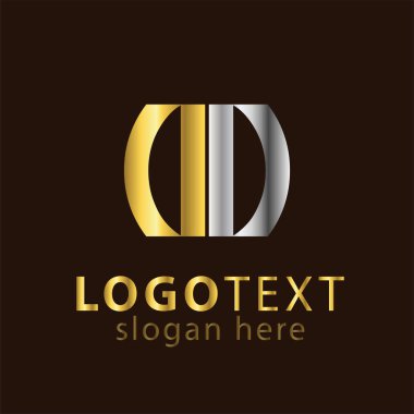 Dd ilk mektup logo simge vektör şablonu