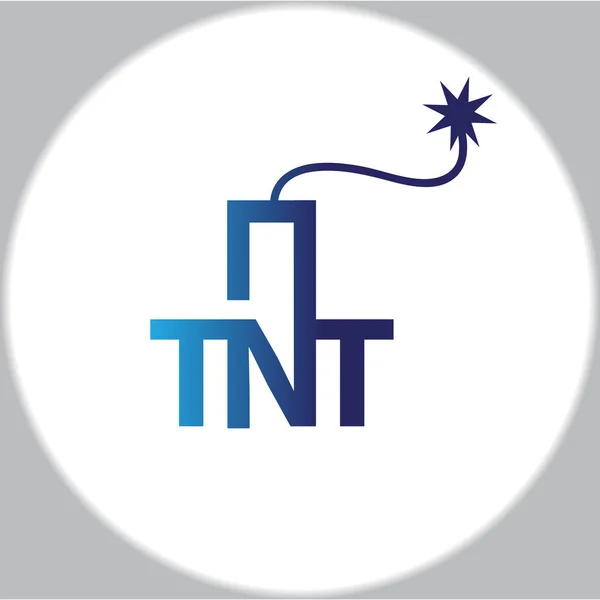 Tnt Bombă Logo Icon Șablon Vector — Vector de stoc