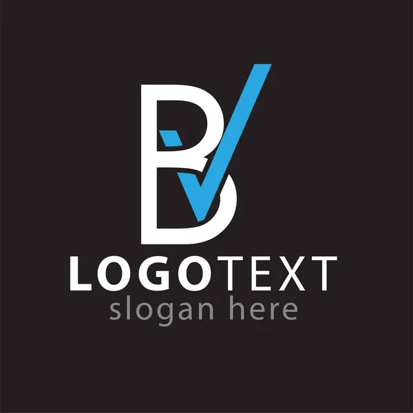 B V ilk mektup logo simge vektör şablonu