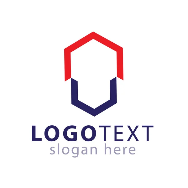 Modelo Vetor Logotipo Hexagonal Abstrato — Vetor de Stock