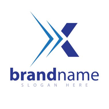 Mektubu oku Logo vektör hisse senedi şablonu x