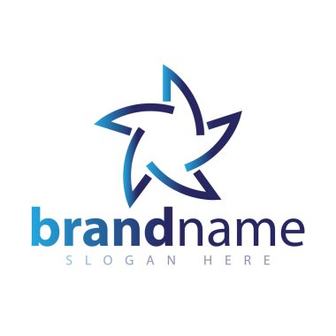 Yıldız pervane Özet satırı logo hisse senedi şablonu