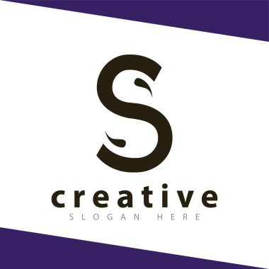 S harfi soyut Logo şablonu