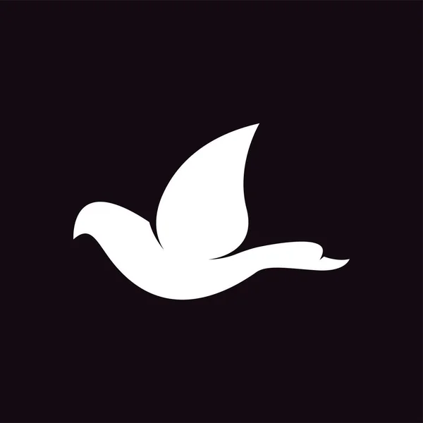 Pájaro Pato Mosca Logo Vector Plantilla Stock — Vector de stock