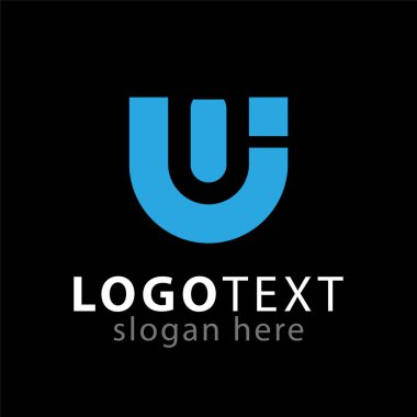 Wi ilk harf logo simge vektör şablonu