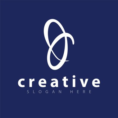 d mektup logo simge vektör şablonu