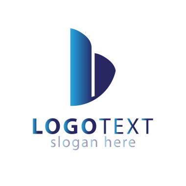 b mektup logo simge vektör şablonu