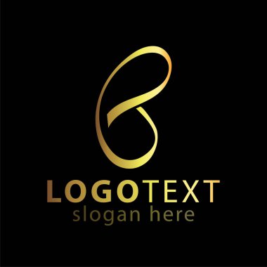 b mektup logo simge vektör şablonu