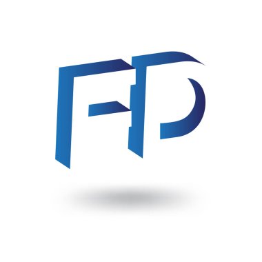 FD ilk harfi ile negatif boşluk logo simge vektör şablonu