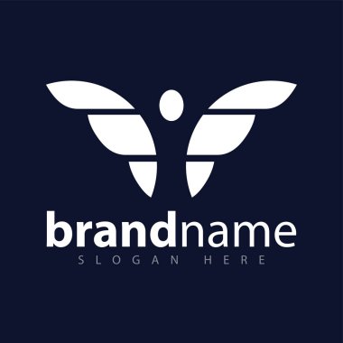 Kanat logo simge vektör şablon grubu