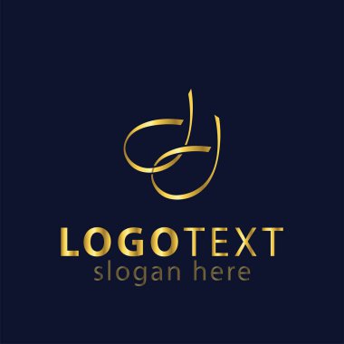 JJ ilk harf logo simge vektör şablonu