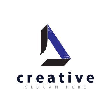 Soyut D mektup logo simge vektör şablonu