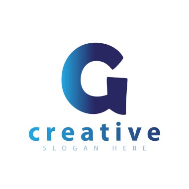 G harfi Logo simge vektör şablonu