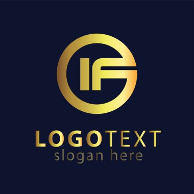 Eğer ilk harf logo simge vektör şablonu