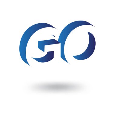 Negatif alan logo simge vektör şablonu ile ilk mektup