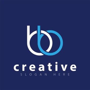 BB ilk harf logo simge vektör şablonu