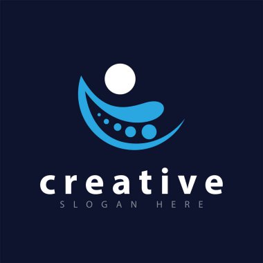 DNA soyut Logo vektör şablonu