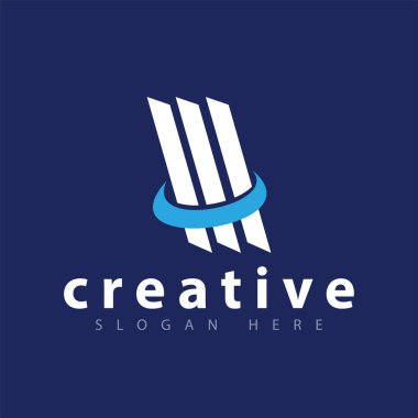 Köprü logo simge vektör şablonu