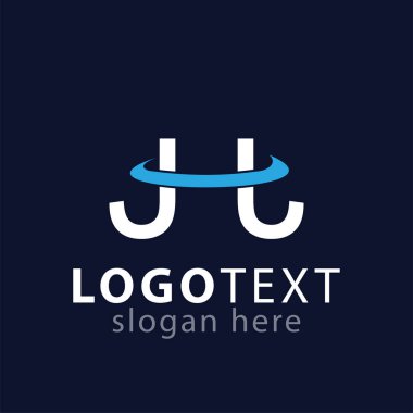 JJ ilk harf logo simge vektör şablonu