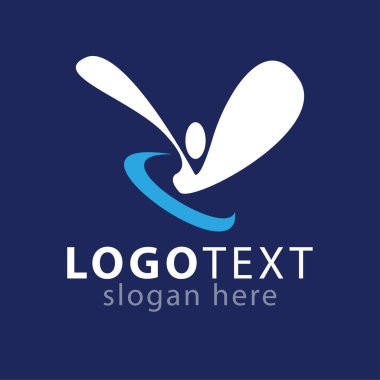 Soyut insanların Logo simge vektör şablonu