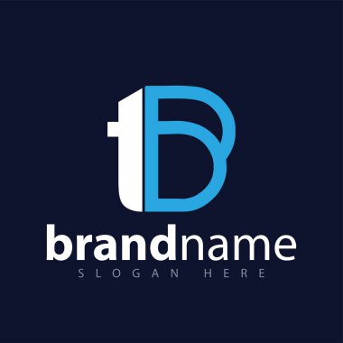 TB ilk harf logo simge vektör şablonu